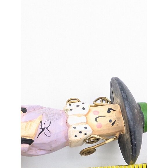 Vtg. Ornament Witch Fall Themed Metal Hair  Holding Frog Unique 5.75"  READ - Picture 8 of 9